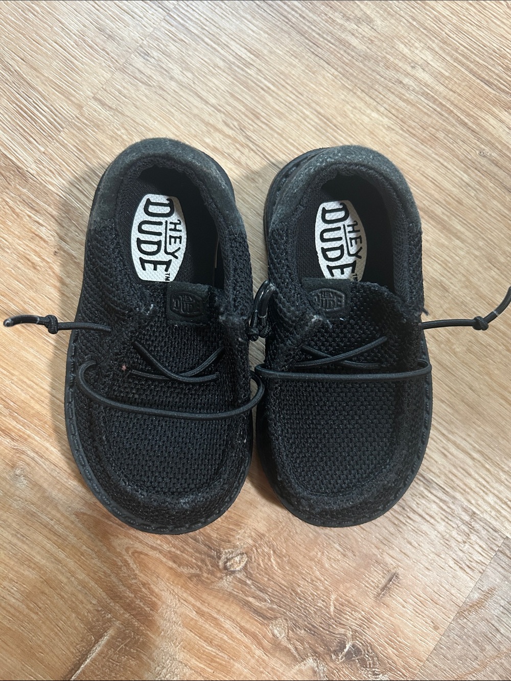 Hey Dude Kids Black Knit Slip-On Sneakers
